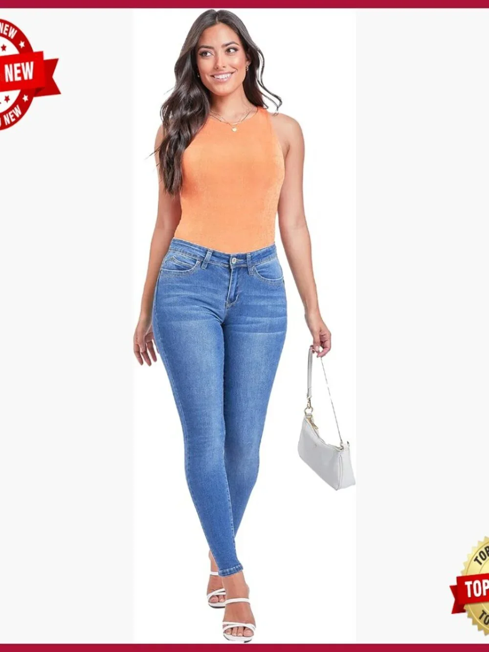 Mid-Rise Wannabettabutt Skinny Jeans 29in Inseam Stretchy